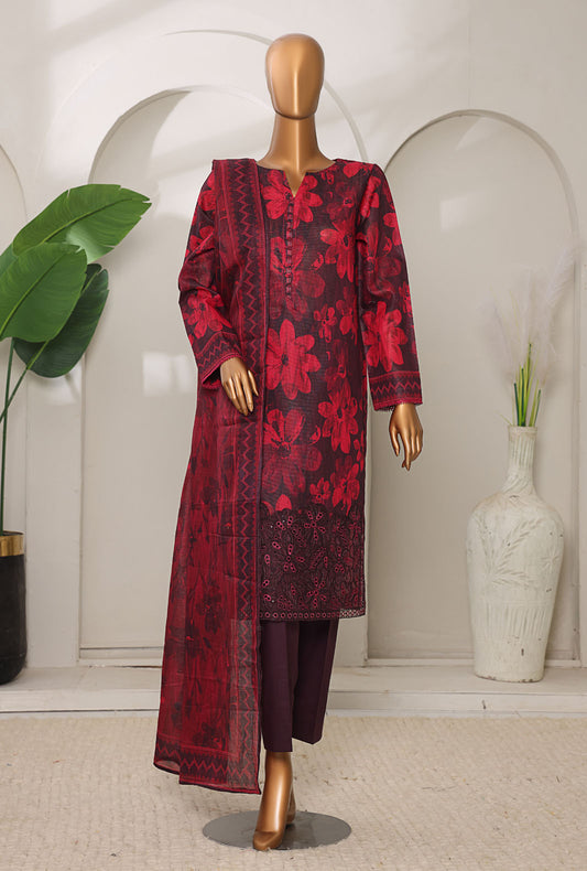 Meenakari by HZ Textiles Embroidered Lawn Suit Unstitched 3 Piece MSC-905 - Summer Collection