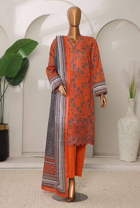 Meenakari by HZ Textiles Embroidered Lawn Suit Unstitched 3 Piece MSC-906 - Summer Collection