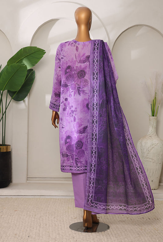 Meenakari by HZ Textiles Embroidered Lawn Suit Unstitched 3 Piece MSC-908  - Summer Collection
