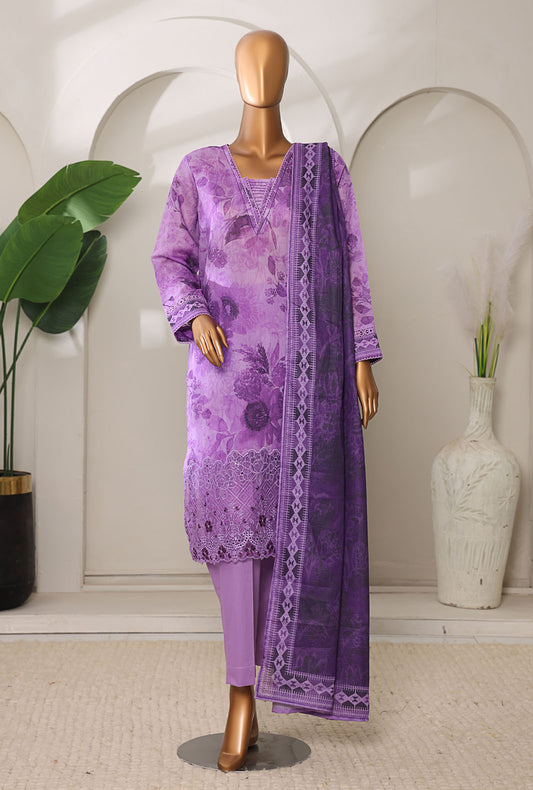 Meenakari by HZ Textiles Embroidered Lawn Suit Unstitched 3 Piece MSC-908  - Summer Collection