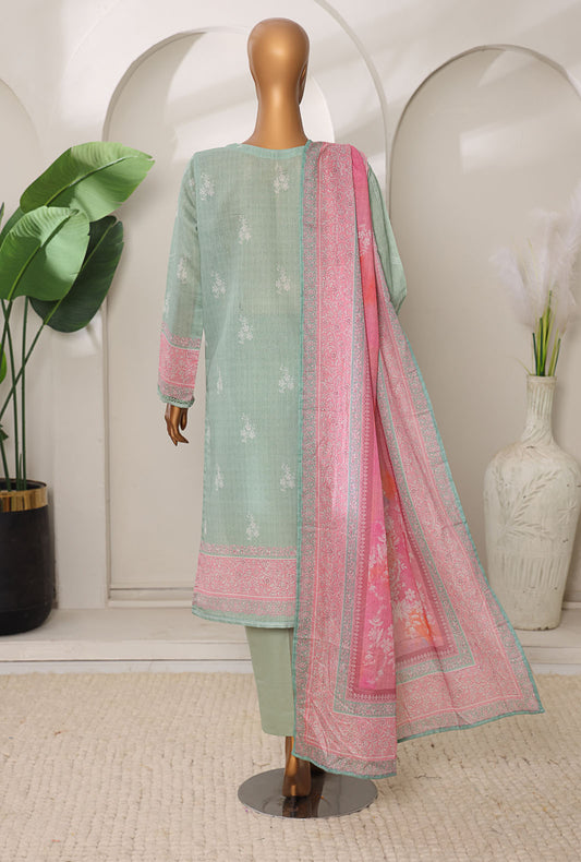 Meenakari by HZ Textiles Embroidered Lawn Suit Unstitched 3 Piece MSC-909 - Summer Collection