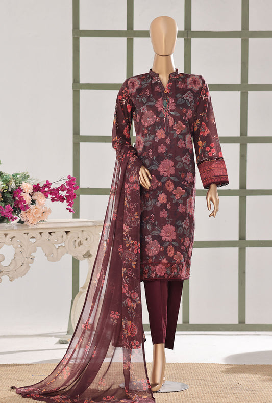 Mehak by HZ Textiles Embroidered Lawn Suit Unstitched 3 Piece MSE - 3153