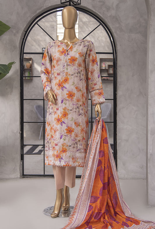 Ninokara by HZ Textiles Embroidered Lawn Suit Unstitched 3 Piece NJP-03 - Summer Collection