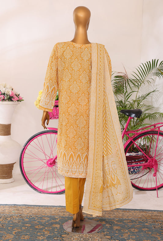Nakshkari by HZ Textiles Embroidered Lawn Suit Unstitched 3 Piece NKE-556 - Summer Collection