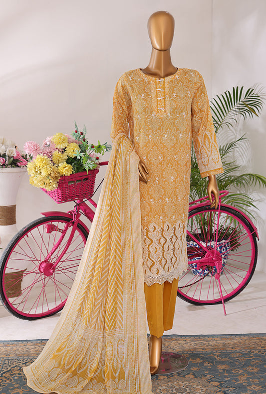 Nakshkari by HZ Textiles Embroidered Lawn Suit Unstitched 3 Piece NKE-556 - Summer Collection