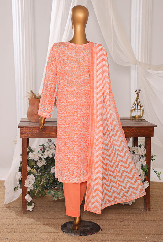 Nakshkari by HZ Textiles Embroidered Lawn Suit Unstitched 3 Piece NKE-560 - Summer Collection