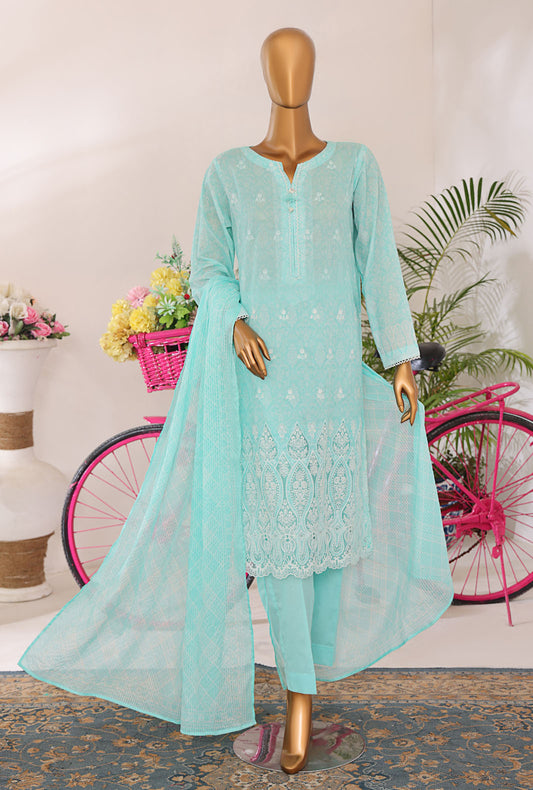 Nakshkari by HZ Textiles Embroidered Lawn Suit Unstitched 3 Piece NKE-561 - Summer Collection