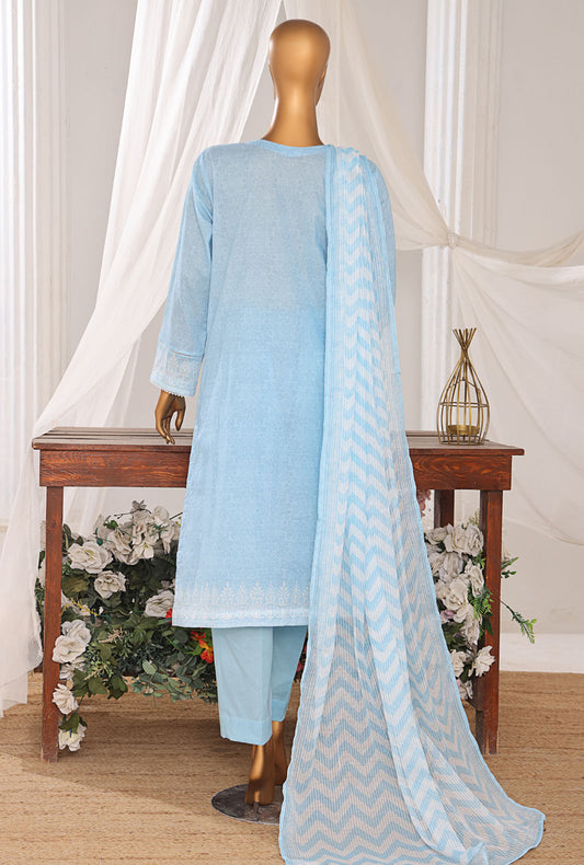 Nakshkari by HZ Textiles Embroidered Lawn Suit Unstitched 3 Piece NKE-563 - Summer Collection