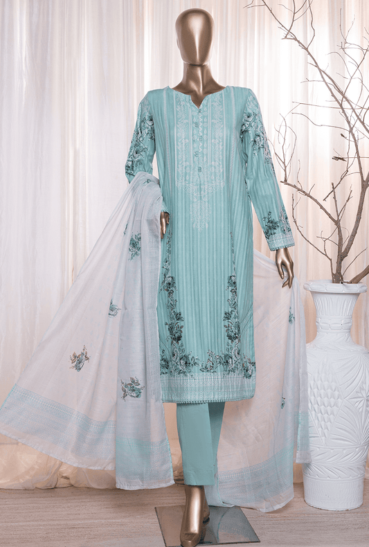 3 Piece Unstitched - Ninokara Digital Printed Lawn Suit - NP-207