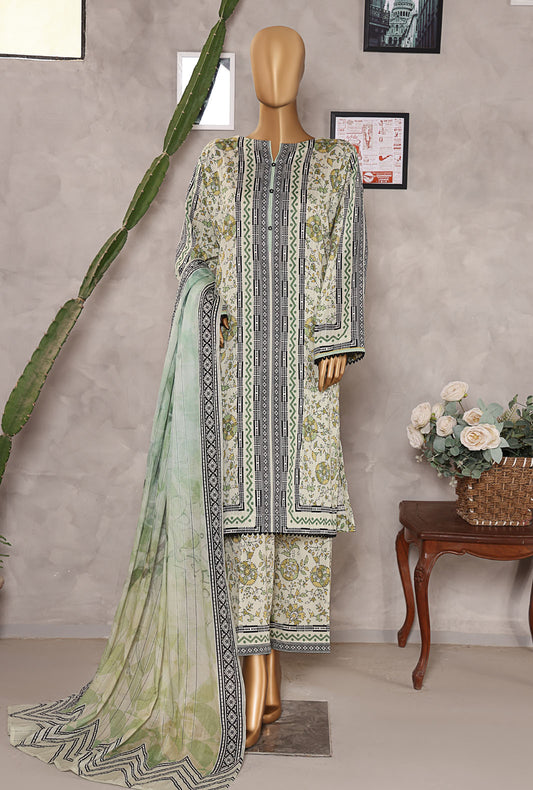 Nayab by HZ Textiles Digital Printed Lawn Suit Unstitched 3 Piece NPD-05 Vol 02 - Summer Collection