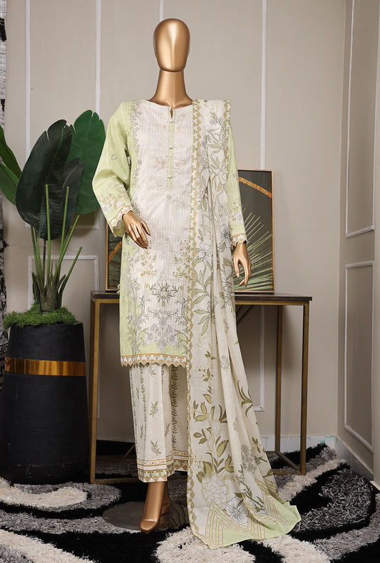 Nayab by HZ Textiles Printkari Embroidered Lawn Suit Unstitched 3 Piece NPE-01 Vol 03 - Summer Collection