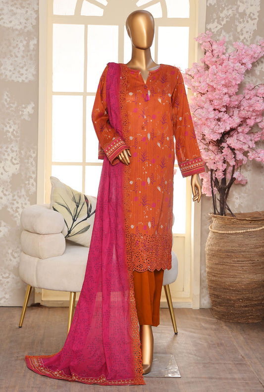 Nayab by HZ Textiles Printkari Embroidered Lawn Suit Unstitched 3 Piece NPE-12 Vol 04