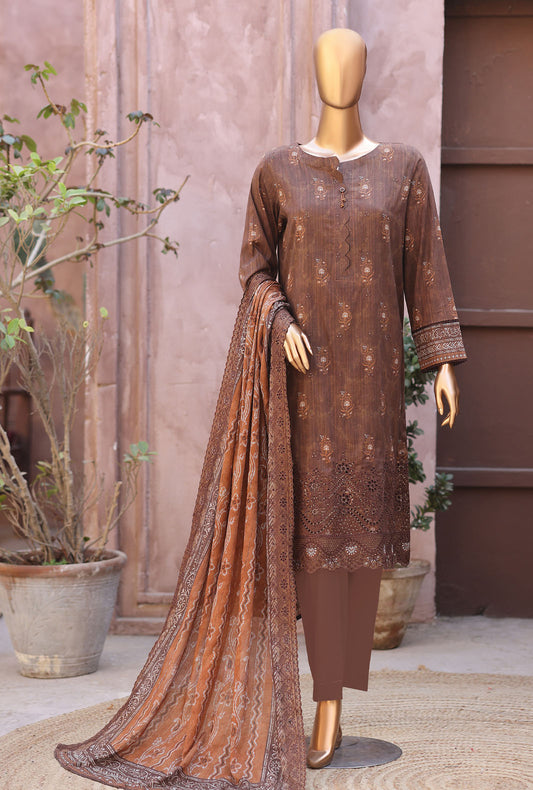 Nayab by HZ Textiles Printkari Embroidered Lawn Suit Unstitched 3 Piece NPE- 6035 Vol 04