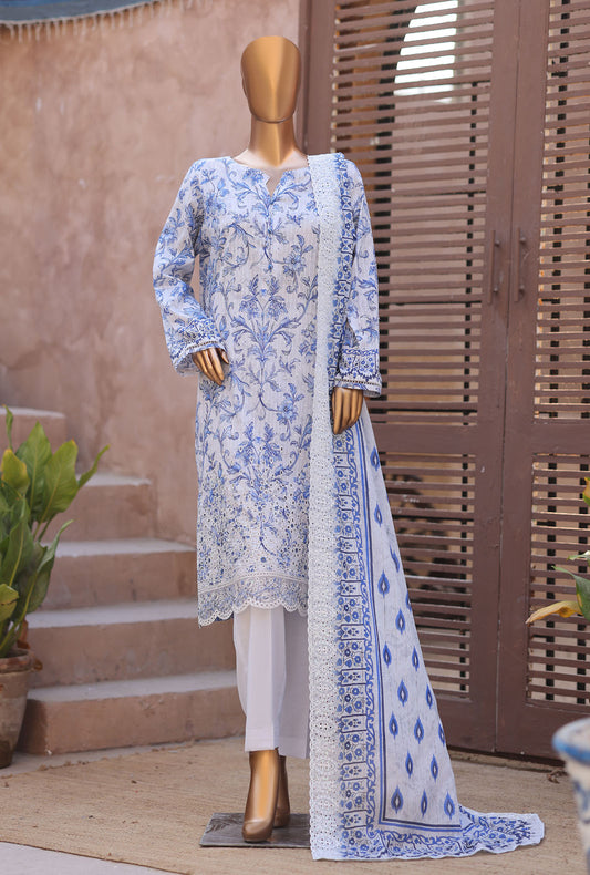 Nayab by HZ Textiles Printkari Embroidered Lawn Suit Unstitched 3 Piece NPE- 6037 Vol 04
