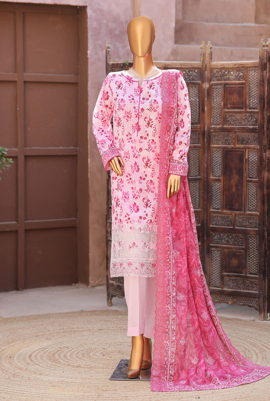 Nayab by HZ Textiles Printkari Embroidered Lawn Suit Unstitched 3 Piece NPE- 6044 Vol 04