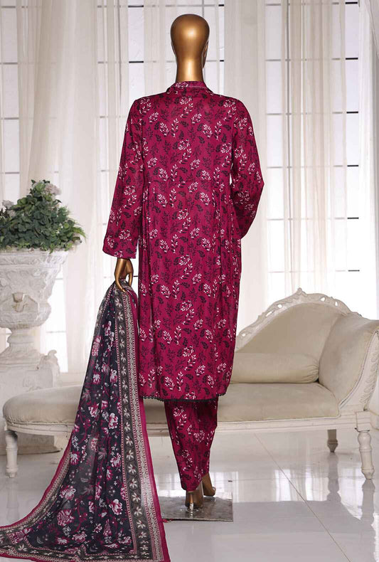 Organic Co-Ords by HZ Textiles Digital Printed Lawn Suit Unstitched 3 Piece OC-02 - Summer Collection
