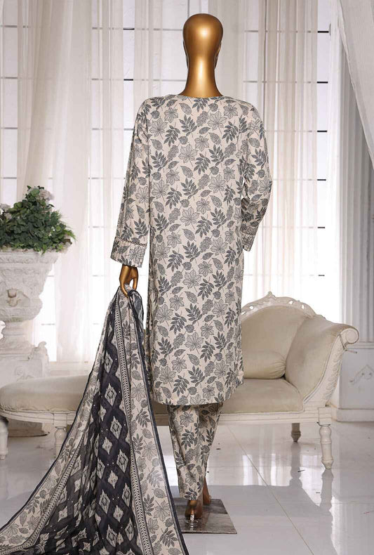 Organic Co-Ords by HZ Textiles Digital Printed Lawn Suit Unstitched 2 Piece OC-08 - Summer Collection