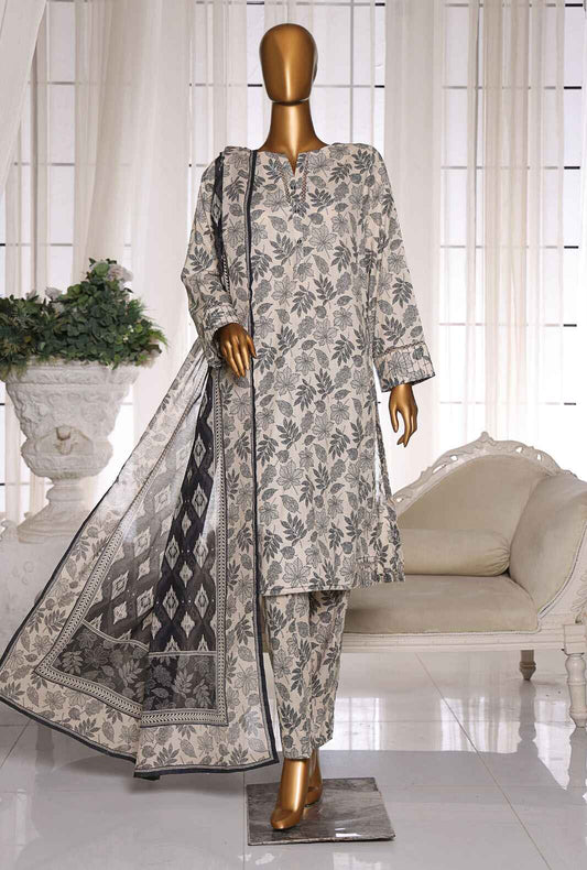 Organic Co-Ords by HZ Textiles Digital Printed Lawn Suit Unstitched 2 Piece OC-08 - Summer Collection