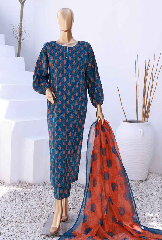 3 Piece Unstitched - Organic Co-ords Digital Printed Suit - OC-502