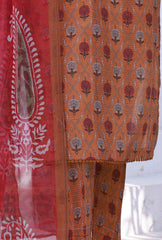 3 Piece Unstitched - Organic Co-ords Digital Printed Suit - OC-506