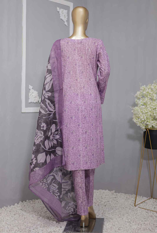 3 Piece Unstitched - Organic Co-ords Digital Printed Suit - OC-509