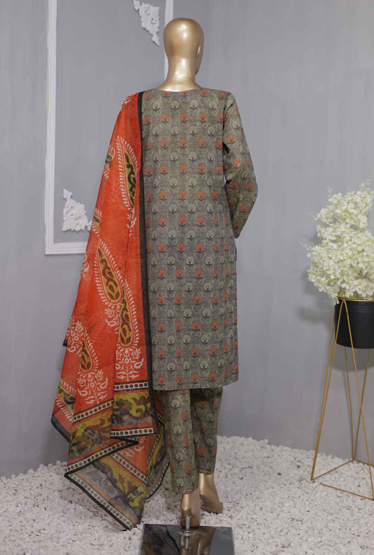3 Piece Unstitched - Organic Co-ords Digital Printed Suit - OC-510