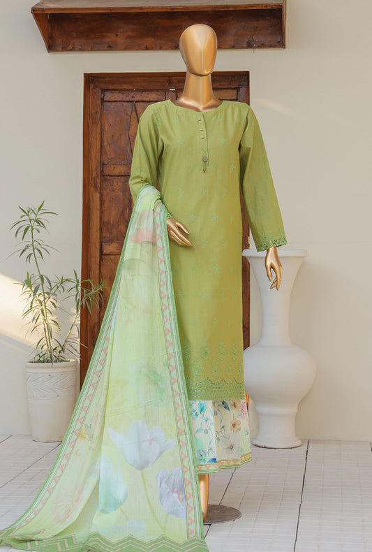 Oriental Printkari by HZ Textiles Embroidered Cambric Suit Unstitched 3 Piece OPS - 03