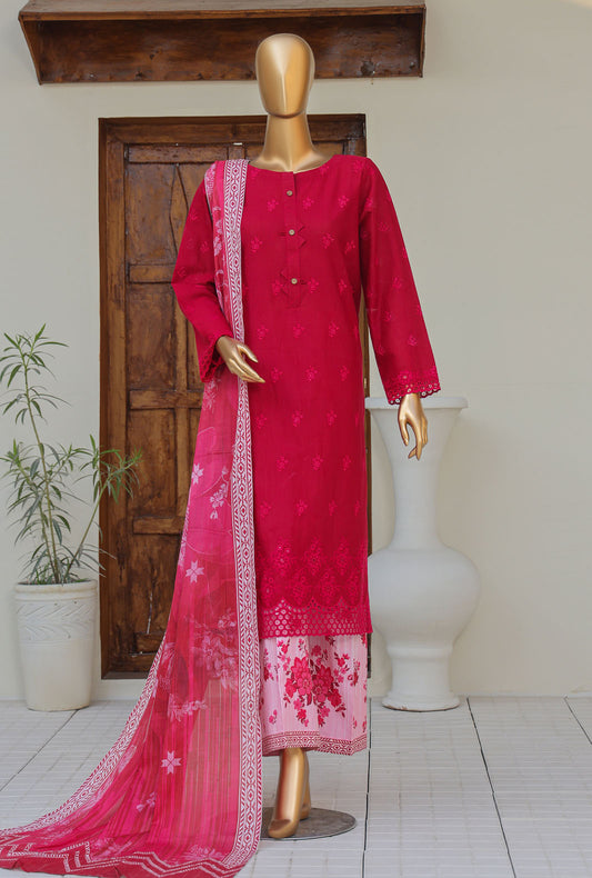 Oriental Printkari by HZ Textiles Embroidered Cambric Suit Unstitched 3 Piece OPS - 08