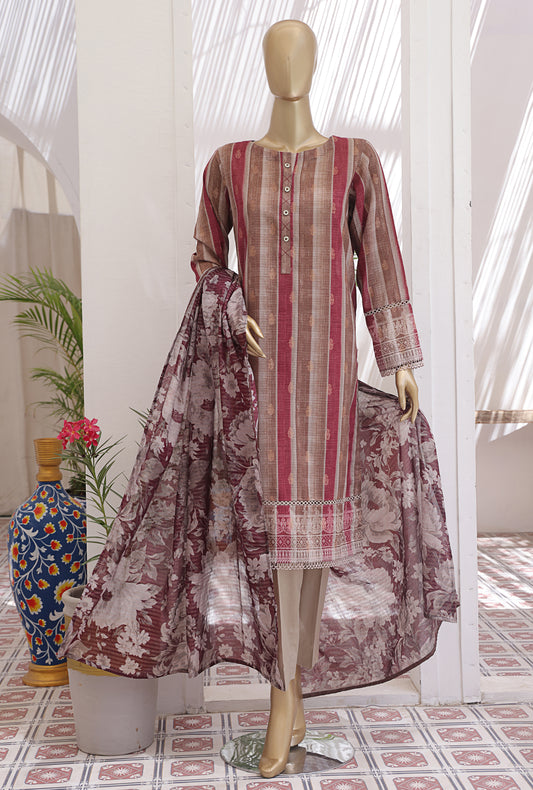 Premium Jacquard by HZ Textiles Digital Printed Lawn Suit Unstitched 3 Piece JPC-28 - Summer Collection