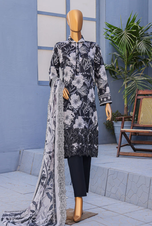 Premium Chikankari by HZ Textiles Embroidered Lawn Suit Unstitched 3 Piece PCE-1032