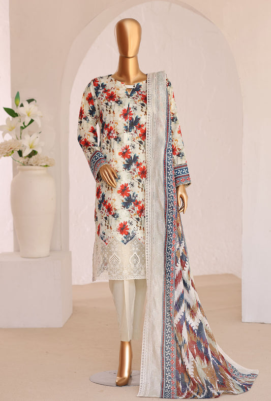 Premium Chikankari by HZ Textiles Embroidered Lawn Suit Unstitched 3 Piece PCE-646