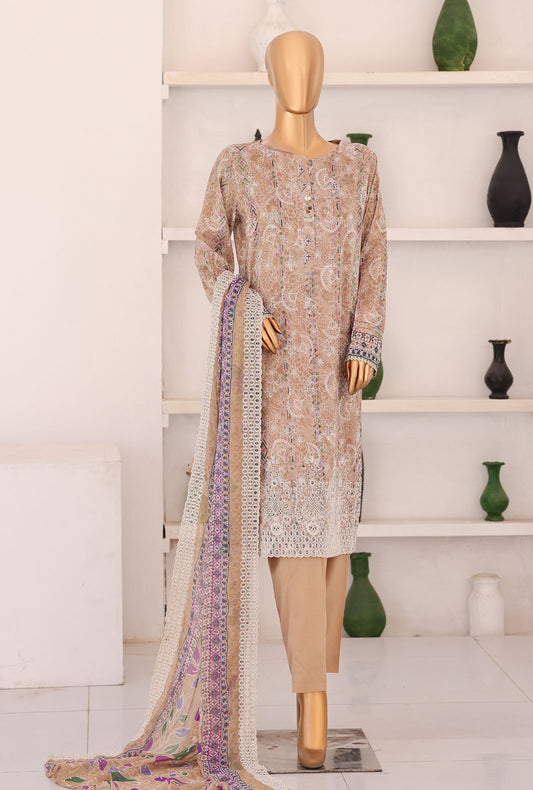 Premium Chikankari by HZ Textiles Embroidered Lawn Suit Unstitched 3 Piece PCE - 651 Vol-02