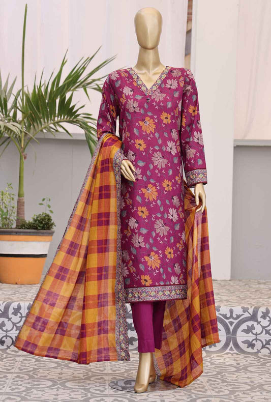 Daily Wear by HZ Textiles Digital Printed Lawn Suit Unstitched 3 Piece PDW-105-A - Summer Collection