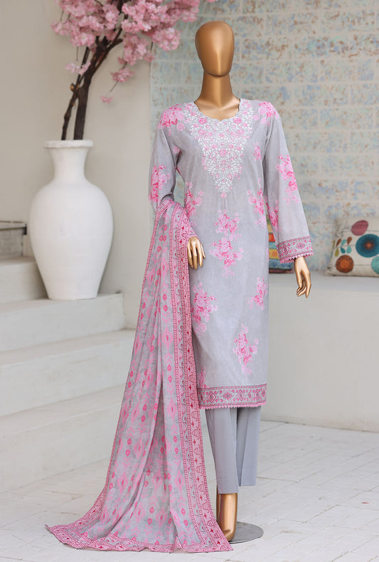Premium Daily Wear by HZ Textiles Embroidered Lawn Suit Unstitched 3 Piece PDW - 1333 Vol 05