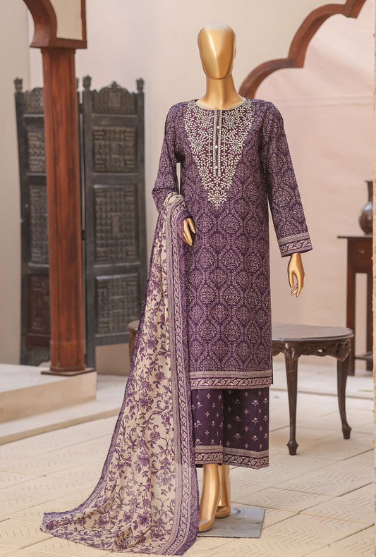 Daily Wear by HZ Textiles Embroidered Lawn Suit Unstitched 3 Piece PDW-3106