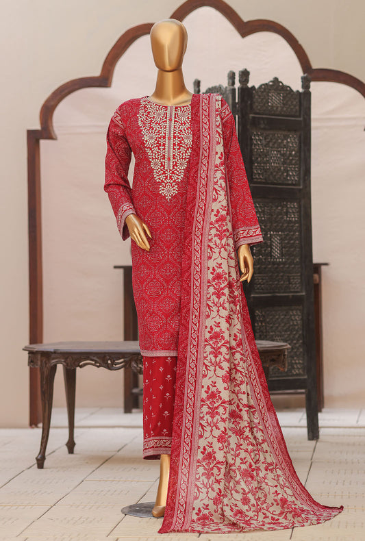 Daily Wear by HZ Textiles Embroidered Lawn Suit Unstitched 3 Piece PDW-3134