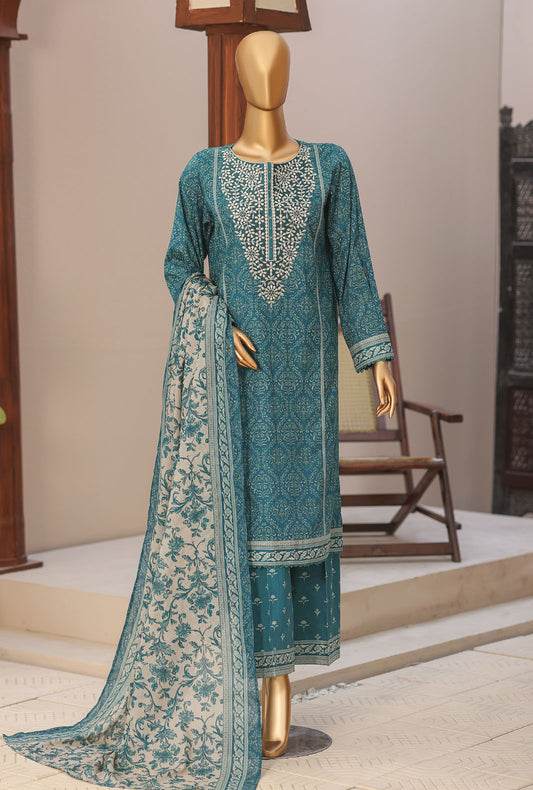 Daily Wear by HZ Textiles Embroidered Lawn Suit Unstitched 3 Piece PDW-3140