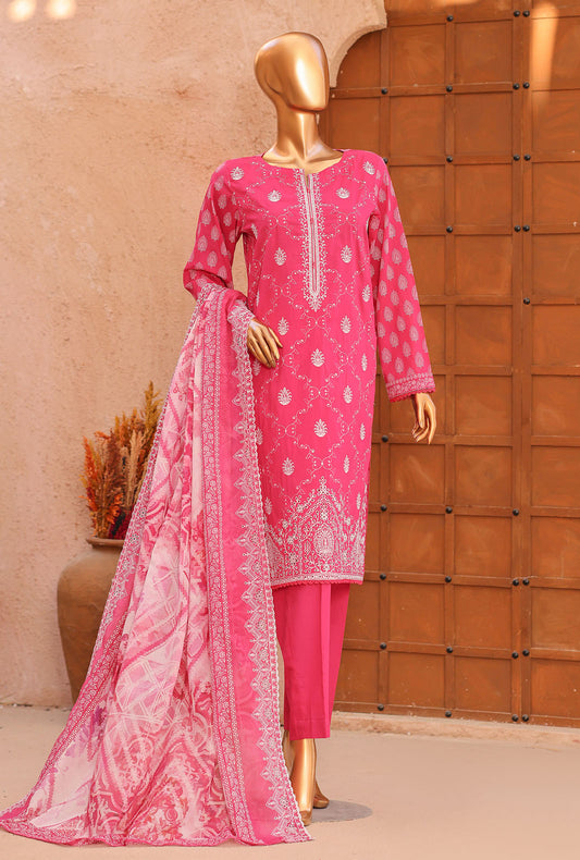 Premium by HZ Textiles Embroidered Lawn Suit Unstitched 3 Piece PEC-1058