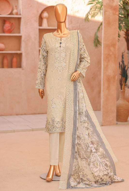 Premium by HZ Textiles Embroidered Lawn Suit Unstitched 3 Piece PEC-1059