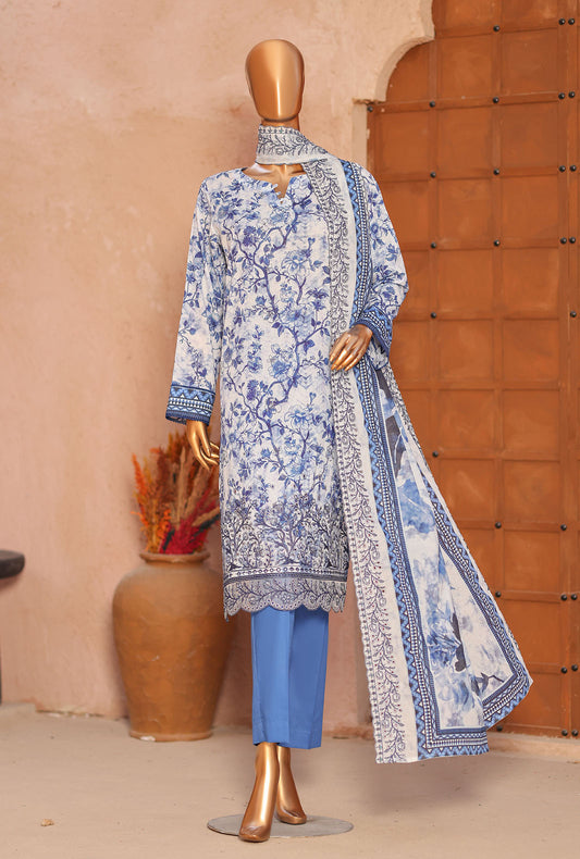 Premium by HZ Textiles Embroidered Lawn Suit Unstitched 3 Piece PEC-1060