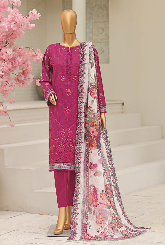 Premium by HZ Textiles Embroidered Lawn Suit Unstitched 3 Piece PEC-1066 Vol 02
