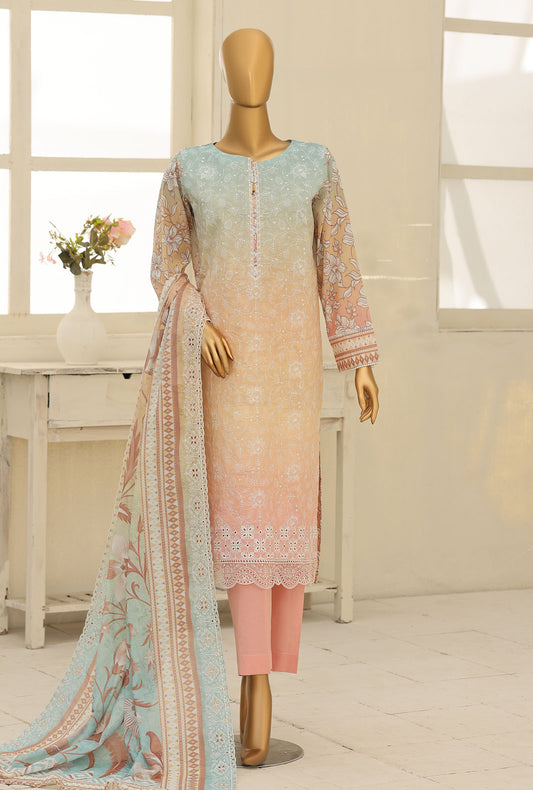 Premium by HZ Textiles Embroidered Lawn Suit Unstitched 3 Piece PEC-1237