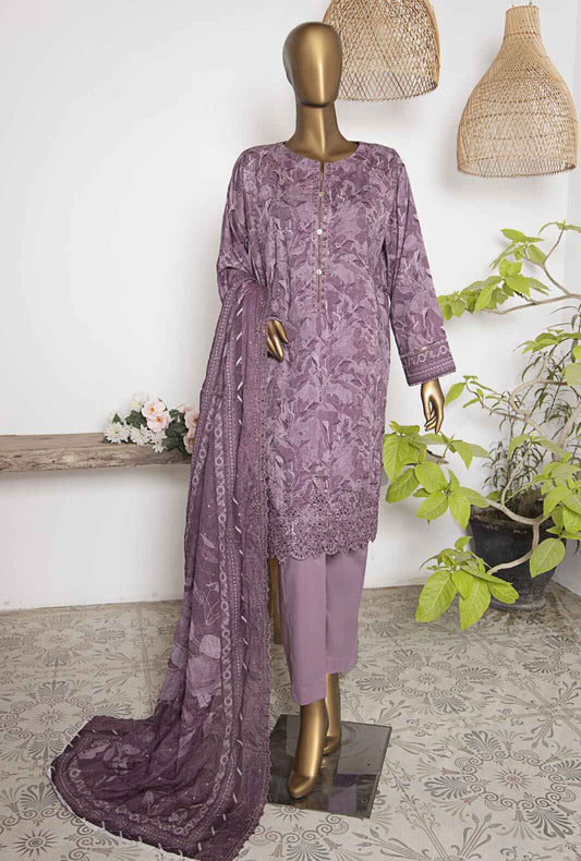 Premium by HZ Textiles Embroidered Lawn Suit Unstitched 3 Piece PEC-503 - Summer Collection