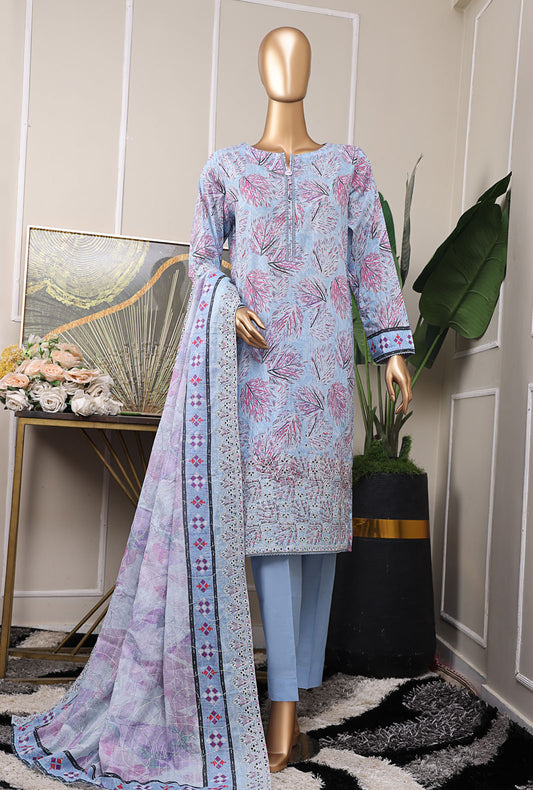 Premium by HZ Textiles Embroidered Lawn Suit Unstitched 3 Piece PEC-527 V-06 - Summer Collection