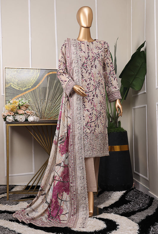 Premium by HZ Textiles Embroidered Lawn Suit Unstitched 3 Piece PEC-529 V-06 - Summer Collection