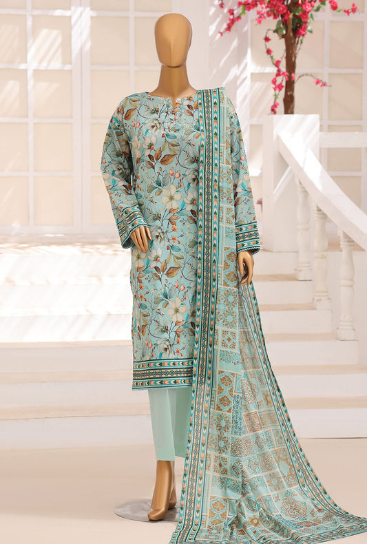 Platinum Floral by HZ Textiles Digital Printed Lawn Suit Unstitched 3 Piece PFC - 3226