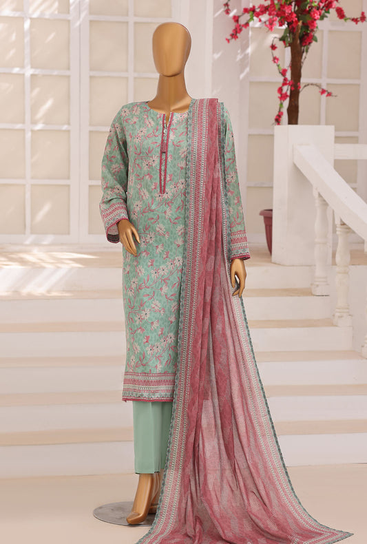 Platinum Floral by HZ Textiles Digital Printed Lawn Suit Unstitched 3 Piece PFC - 3231
