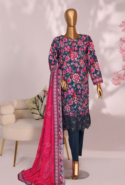 Premium Khaddar by HZ Textiles Embroidered Khaddar Suit Unstitched 3 Piece - PKE - 3021 Vol - 02