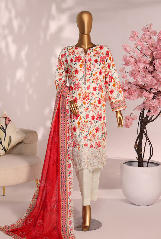 Premium Khaddar by HZ Textiles Embroidered Khaddar Suit Unstitched 3 Piece - PKE - 3022 Vol - 02
