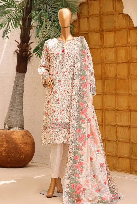 Premium Khaddar by HZ Textiles Embroidered Khaddar Suit Unstitched 3 Piece PKE - 3363 Vol 01